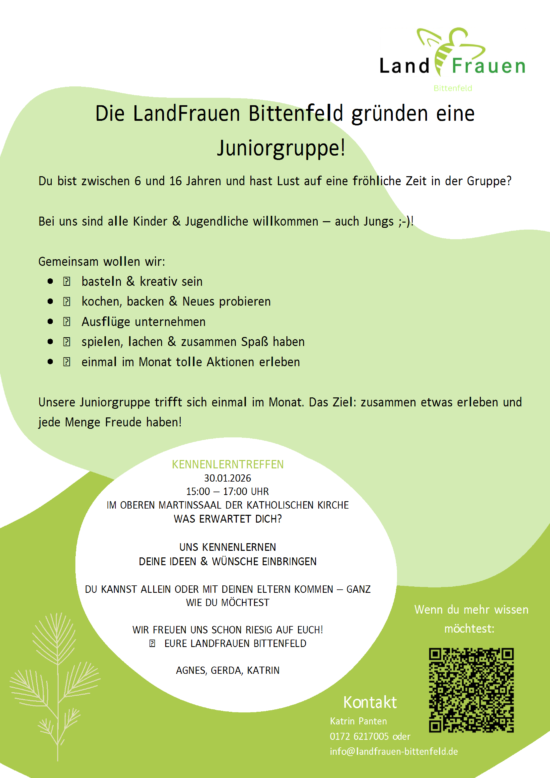 Neugründung der Juniorgruppe der LandFrauen Bittenfeld